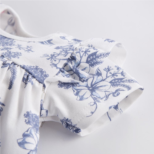 Botanic Sukienko-body z krótkim rękawem Eevi - biały druk