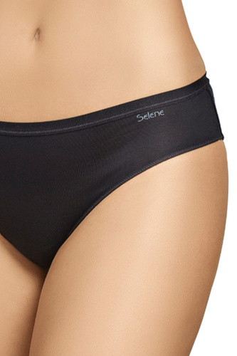Figi bikini Selene 400 czarne dwupak bawełniane klasyczne