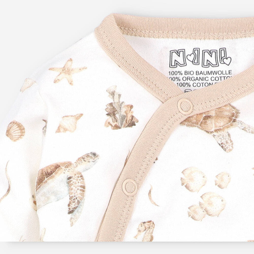 Turtles Body kopertowe z bawełny organicznej Nini druk