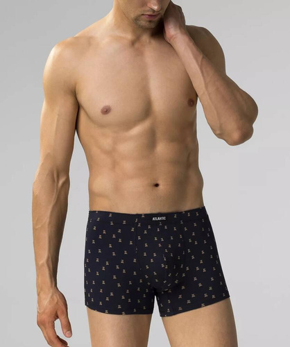 3MH-201 Bokserki męskie Atlantic -granatowy-wino-granatowy