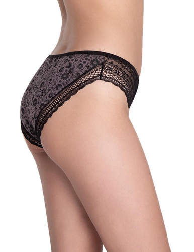 Figi Lama L-1592 BI – bawełniane bikini z koronką, pakowane po 2 sztuki