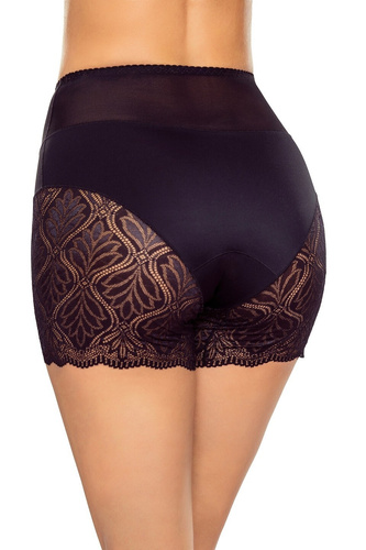 Figi Eldar Vida czarny– modelujące, wysoki stan, koronkowe nogawki, z mikrofibry