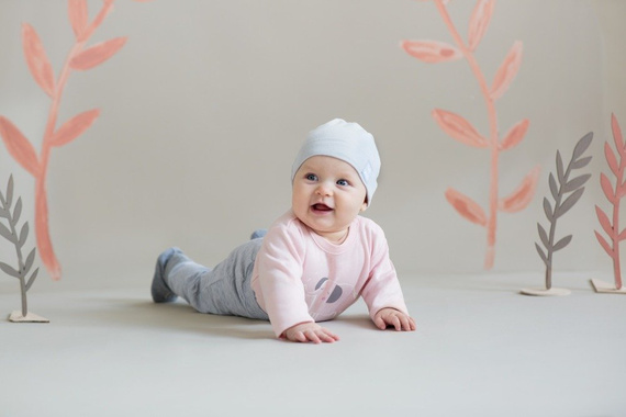 Body z długim rękawem "WILD ANIMALS" Pinokio - różowe