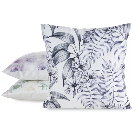 Poszewka 45x45 Mink 30 Eurofirany welur kwiaty dekoracyjna