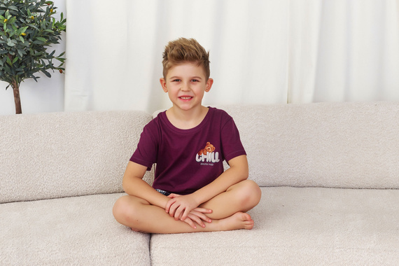 7202 "Chill" Piżama dziecięca Unisex Doctor Nap - burgundy