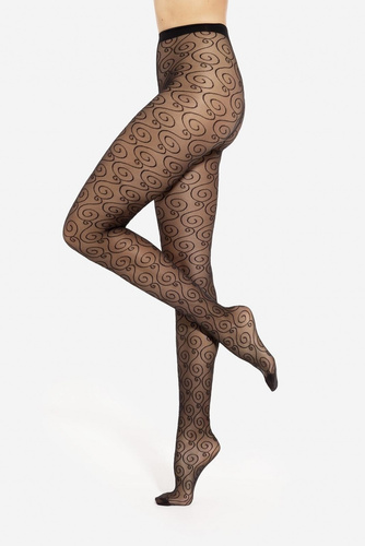 Rajstopy Gatta Trendy Mosaica 07 – czarne wzorzyste rajstopy 20 DEN