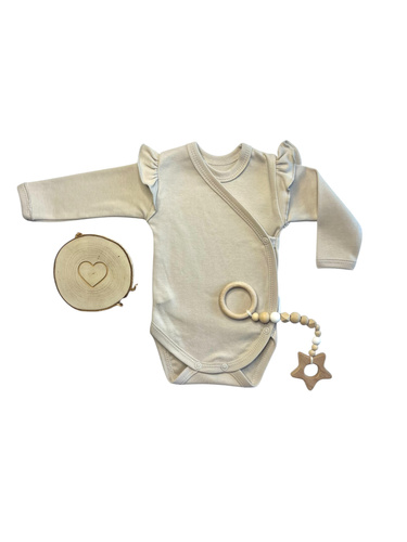 Body dziewczęce z długim rękawem Mamatti BD15228 – 100% bawełna | OEKO-TEX | Polska jakość