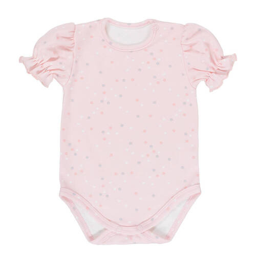 Konfetti body z krótkim rękawem Martex różowy