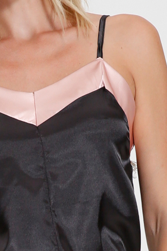 D492 Piżama damska krótka satynowa Exes – top i szorty 