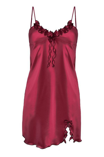 Gabi Halka satynowa koszulka damska DKaren - bordowy