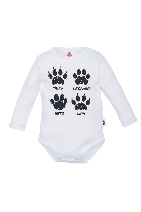 Body z długim rękawem "WILD WORLD" Makoma biały 