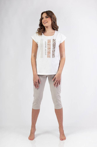 701  Piżama damska Regina - beżowy