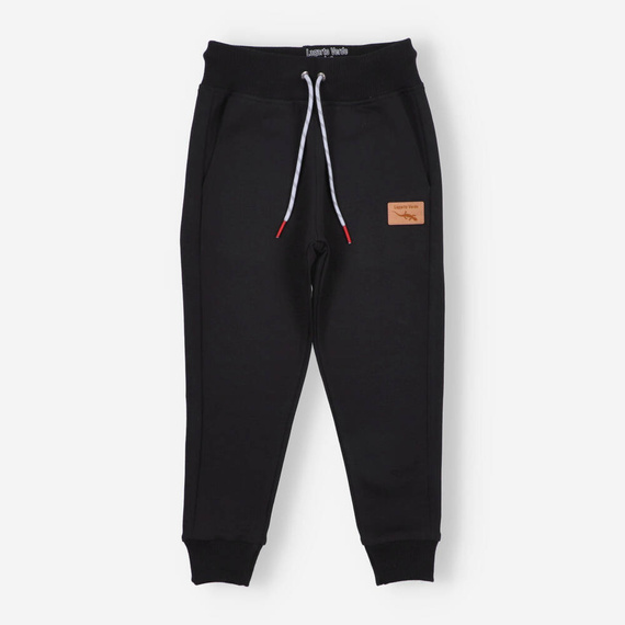 KAR-0032/CZA Spodnie dresowe dla chłopca Lagarto Verde - czarny