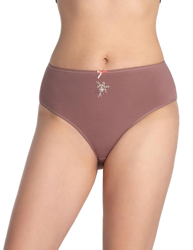 Figi damskie Lama L-120 BI-97 – bawełniane bikini, 3-pak w odcieniach beżu i brązu