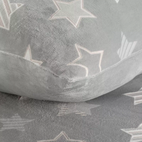 Flano 4 pościel welurowa gwiazdki Eurofirany szary