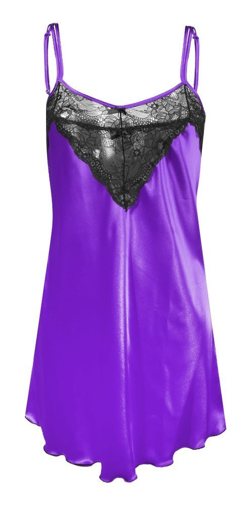 Carla Koszulka damska satynowa DKaren - fiolet