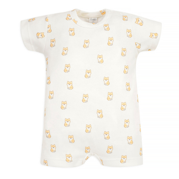 Lovely Day Rampers niemowlęcy Pinokio - ecru pieski