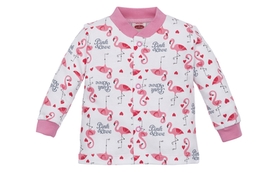 Kaftan niemowlęcy "FLAMING" Makoma różowy