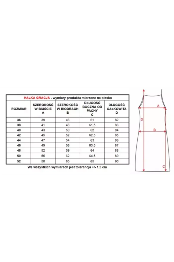 4485 Gracja halka koszula nocna damska Mewa beżowy 
