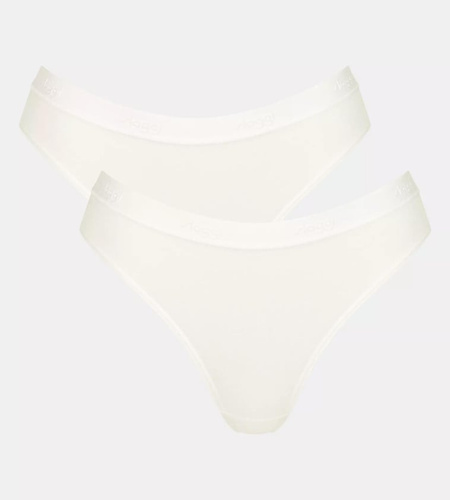 Casual High leg Figi Damskie 2-pak Sloggi GO - silk white