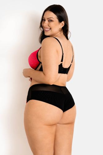 19232 Biustonosz Funny Plunge Mediolano czarny-fluo – głęboki dekolt, zmysłowy, elegancki