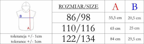 Ponczo dziecięce Nicol 224392 muślin 100% bawełna z kapturem- beżowy