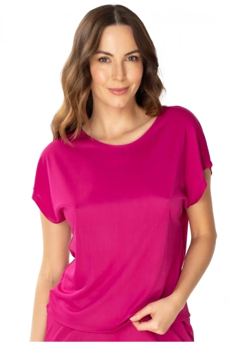 86683 Larisa Bluzka piżamowa Mewa fuksjowy