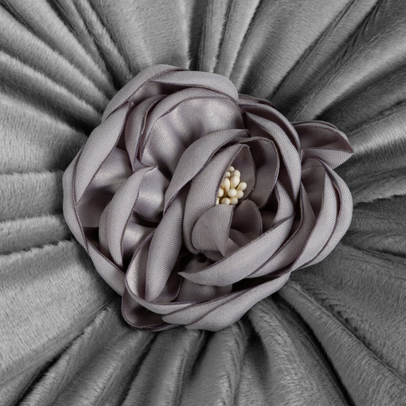 Poduszka Flores 5 Eurofirany kwiatek 40 cm dekoracyjna srebrny 