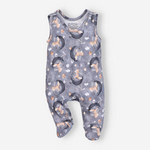 ABN-4626/LIS Space Tour Śpiochy z bawełny organicznej Nini niebieski