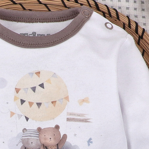 ABN-5660 Nini Bluzka Niemowlęca Balloon Friends 100% Bawełna Organiczna – Polska Produkcja