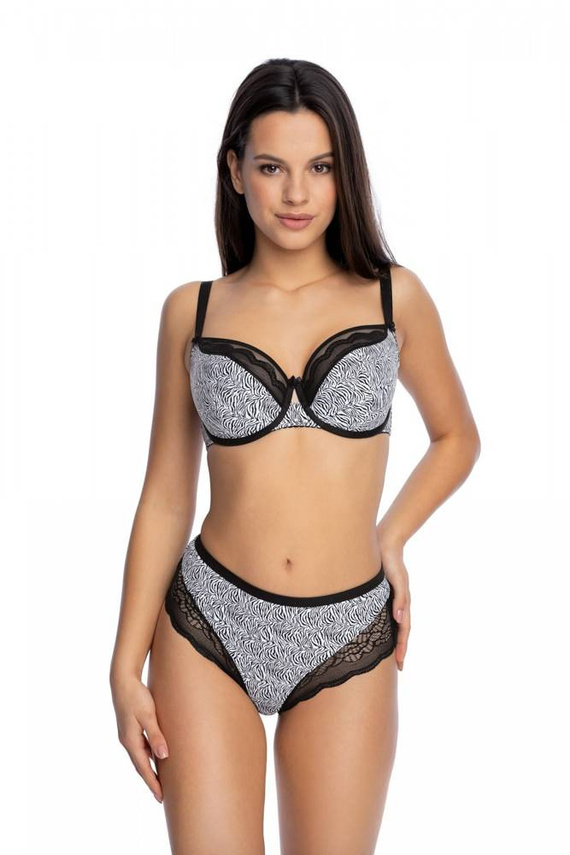 BS 1152 Teona Full Cup Biustonosz Półusztywniany Gaia -czarny biały