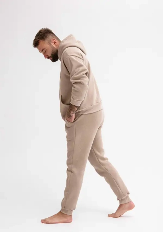 DK-K-B14 Komplet dresowy męski Dkaren - cappuccino