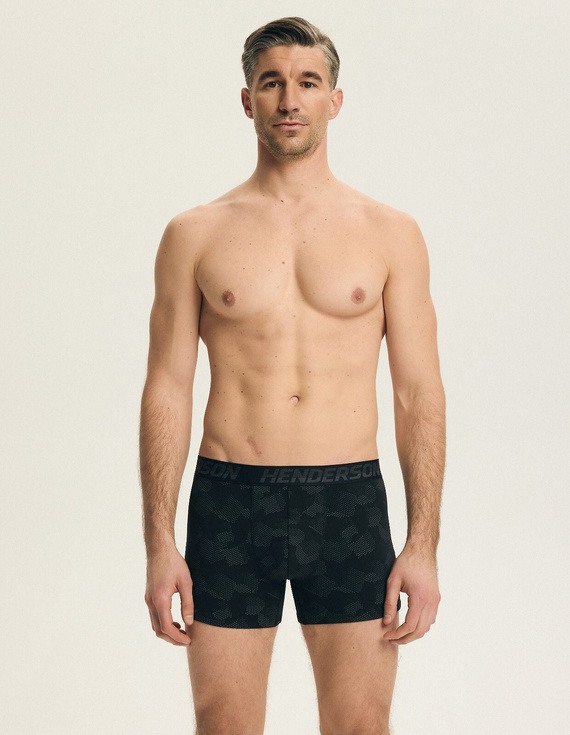 Bench Henderson 44540 czarny-grafit– bokserki męskie 3-pak 93% bawełna