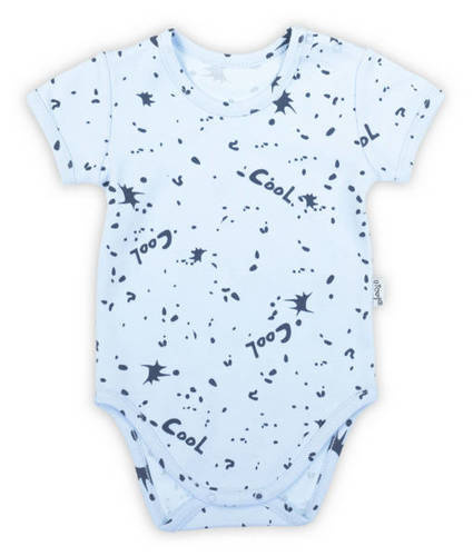 185097 Maks Body z krótkim rękawem Nicol - niebieski plamki