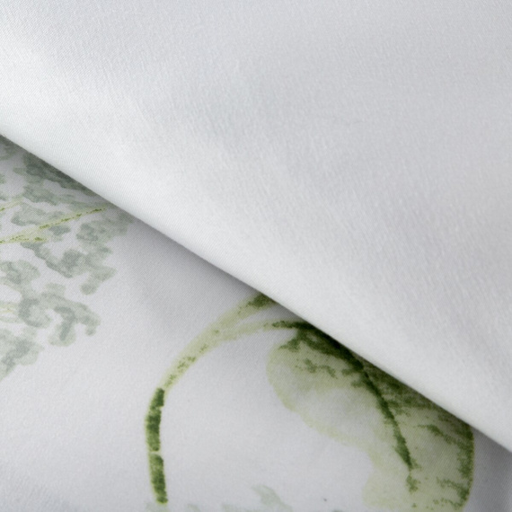 Pościel kwiatowa Buena Design 91 dwustronna miękka z zamkiem elegancka zielona