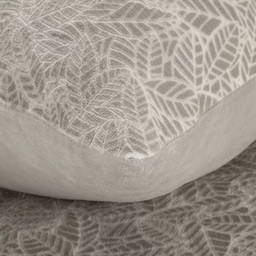 Flano 3 pościel welurowa liście Eurofirany beżowy