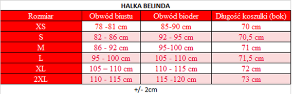 Belinda Halka damska DKaren- czerwona
