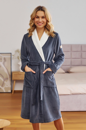 7182 Szlafrok damski Plus Size Doctor Nap - grey