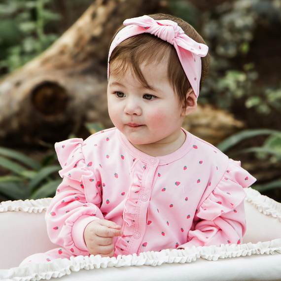 Strawberry & Love Pajac bez stópek Eevi - różowy