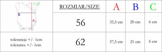 Nicol Hania 226092 Body Kopertowe 100% Bawełna Kwiatki Krótki Rękaw