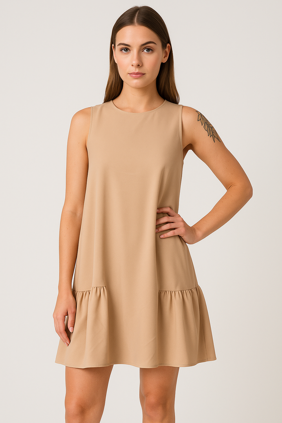 Sukienka Numinou na ramiączkach - beżowy