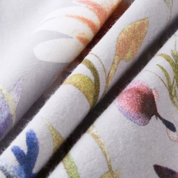 31512/2 Pościel flanelowa Flanelove Darymex szara kolorowa kwiaty– komplet, 100% bawełna, ciepła i miękka