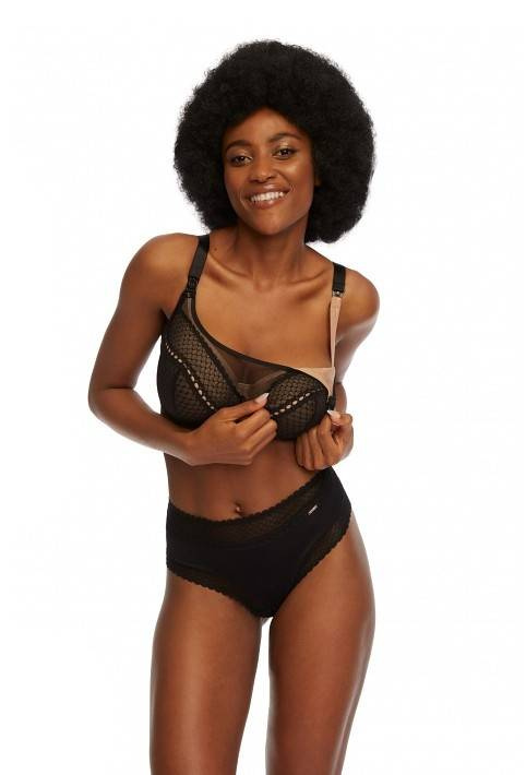 BM-929 K Biustonosz miękki  Kinga czarny