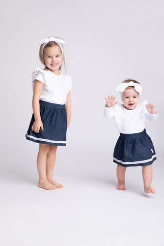 169050 Spódniczka bawełniana "Mix" Nicol - jeans