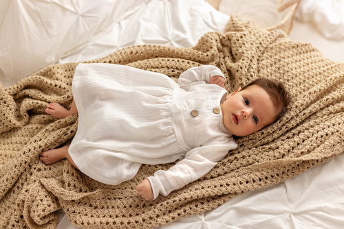 40235E "Just Muslin" Sukienka muślinowa Makoma ecru