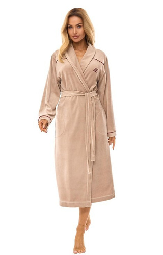 2508 Szlafrok Damski L&L - beżowy