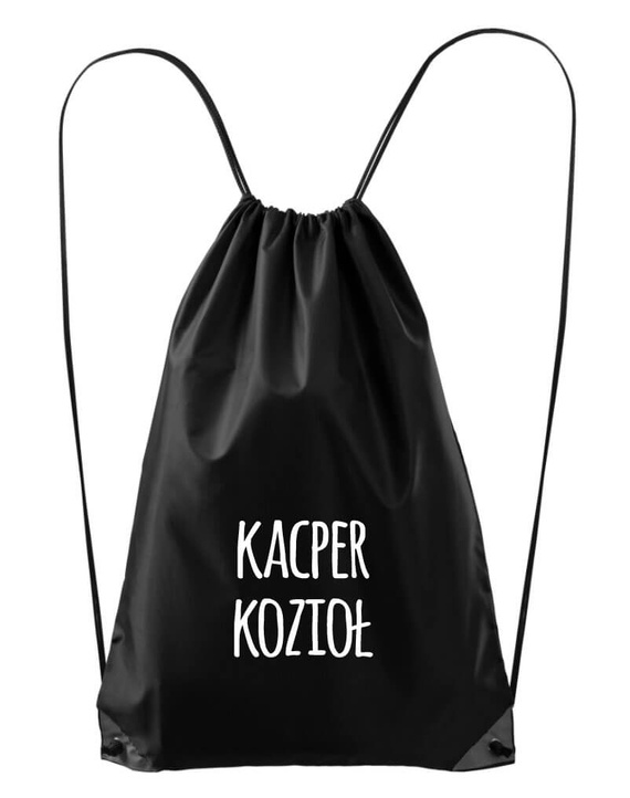 Worek do szkoły na buty WF z personalizacją Moocha czarny