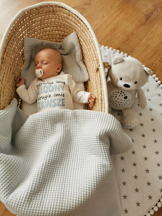 551219125 Body z długim rękawem "pierwsze imię GŁODNY, drugie imię ZAWSZE" Oscar Kids