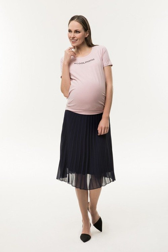 T-shirt ciążowy i do karmienia piersią Cool Mama pudrowy róż