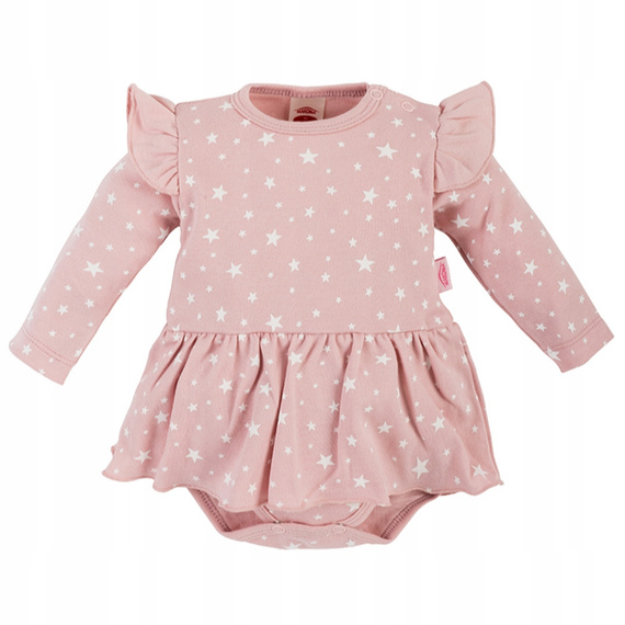 Stars-sukienkobody długi rękaw jasny róż Makoma